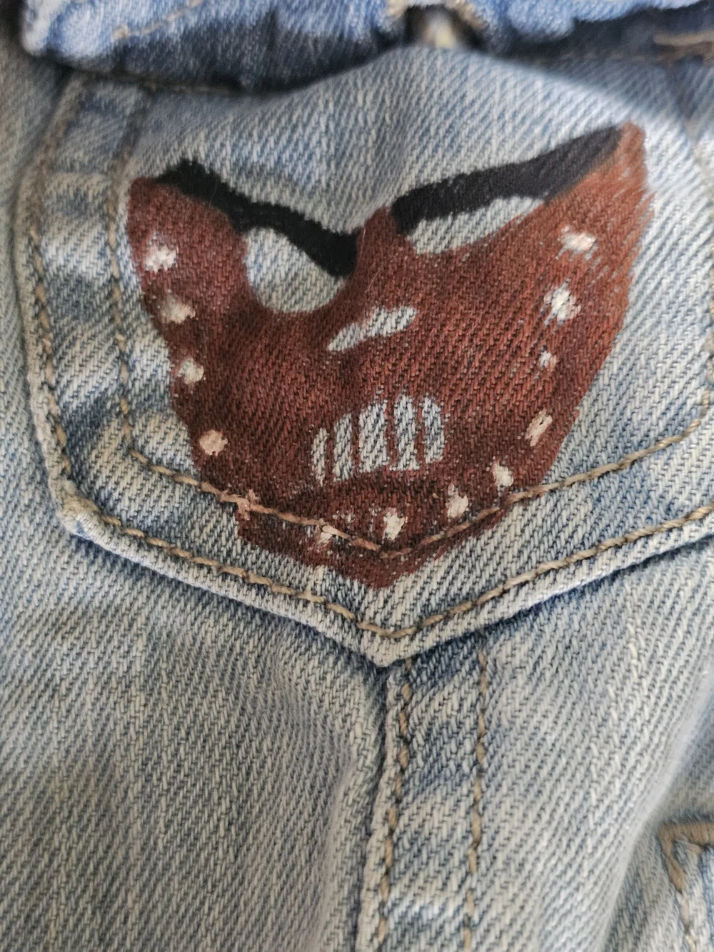 Custom Silence Of The Lambs Kids Denim Jacket Size 3T-4T Butterflies Desgin